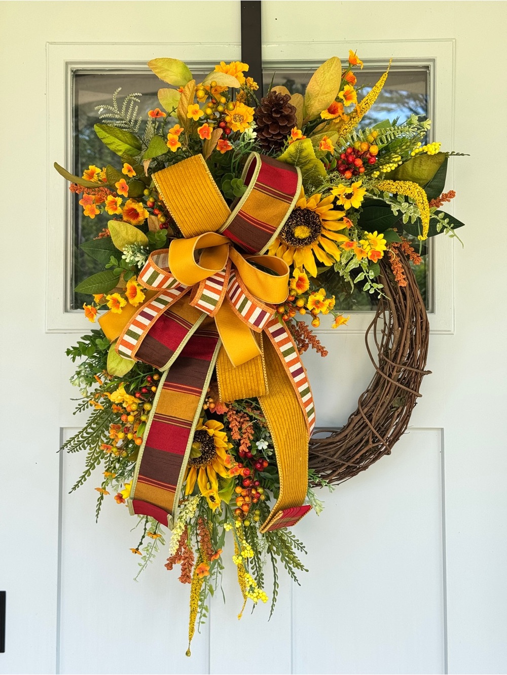 Large Golden Harvest Grapevine Wreath